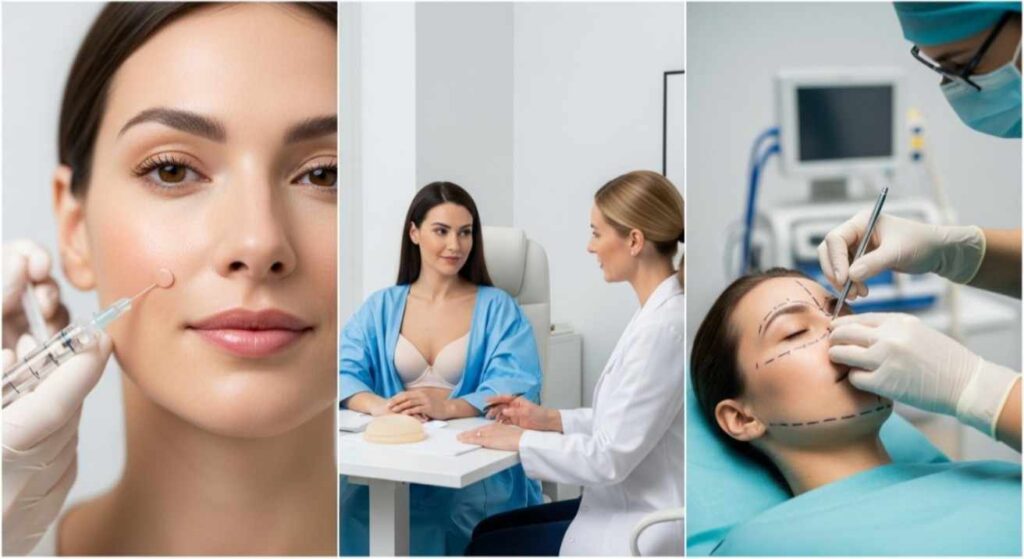 Realistic image showing procedures that can be reversed or corrected, including fillers, implants, and fat transfer — can plastic surgery be reversed.