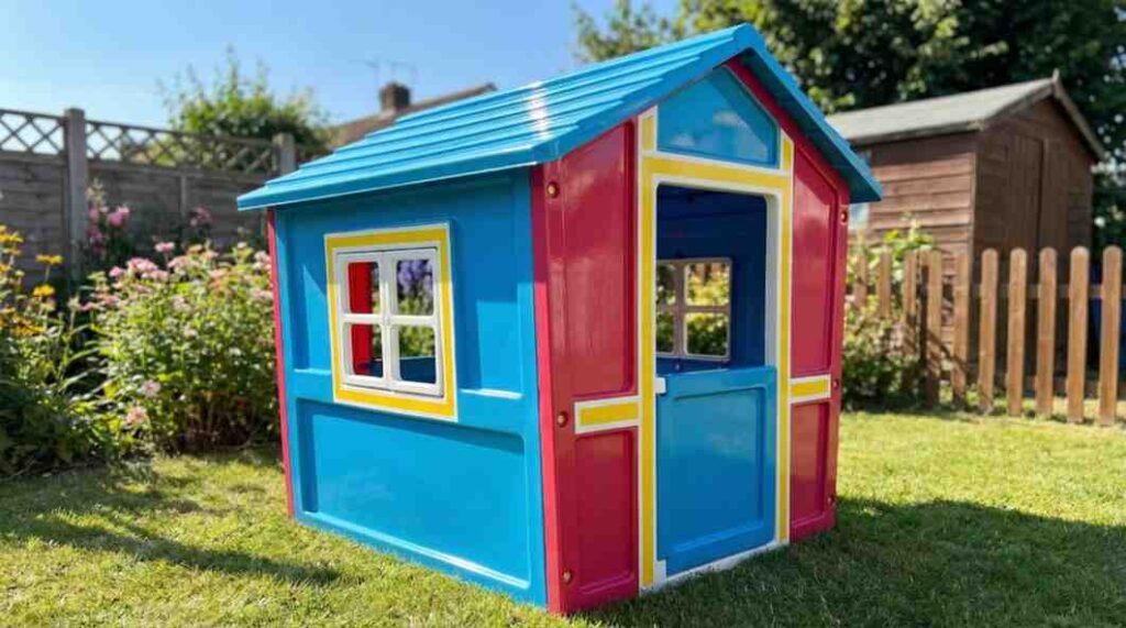 Painting Plastic Playhouse to enhance appearance, improve durability, protect from weather, and add creative, child-friendly colors